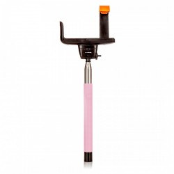 Selfie tyč DELUXE BT 100 cm růžová (monopod)